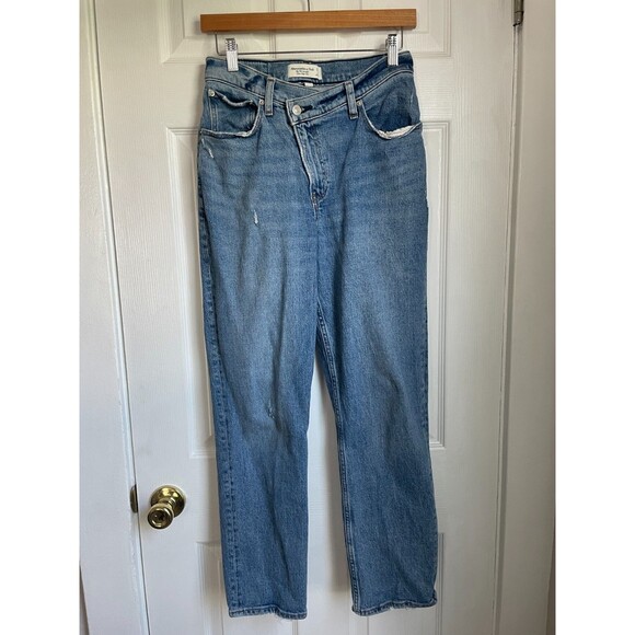 Abercrombie Fitch The 90’s Straight Ultra High Rise Curve Love Jeans 28/6S - Picture 1 of 8